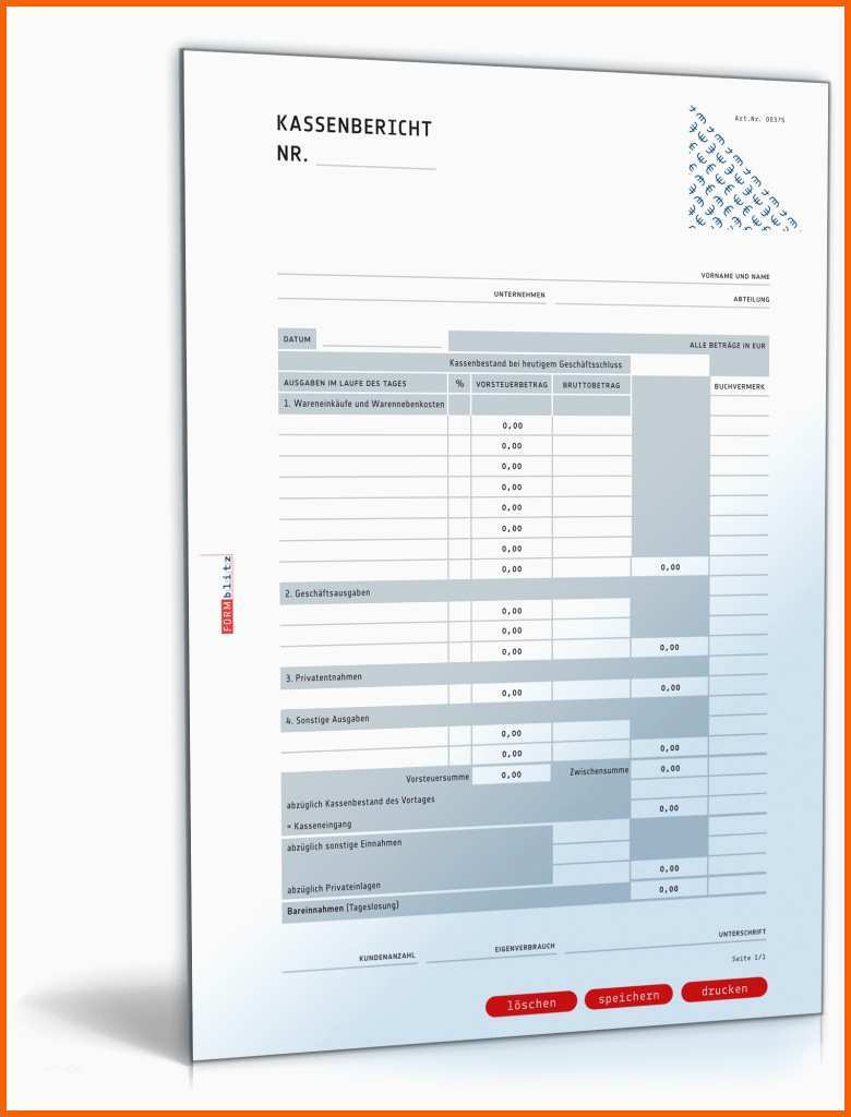 Neue Version Kassenbericht Mit Vorsteuer
