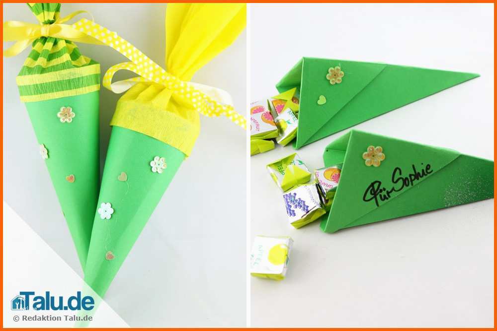Neue Version Kleine Mini Schultüte Basteln Diy Anleitung Talu
