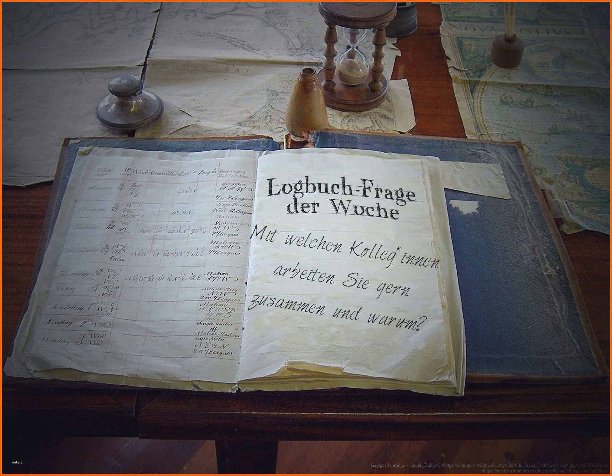 Neue Version Logbuch Vorlage