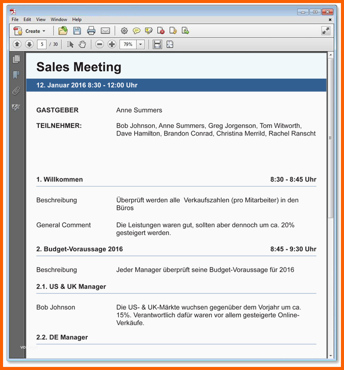 Neue Version Meeting Protokolle
