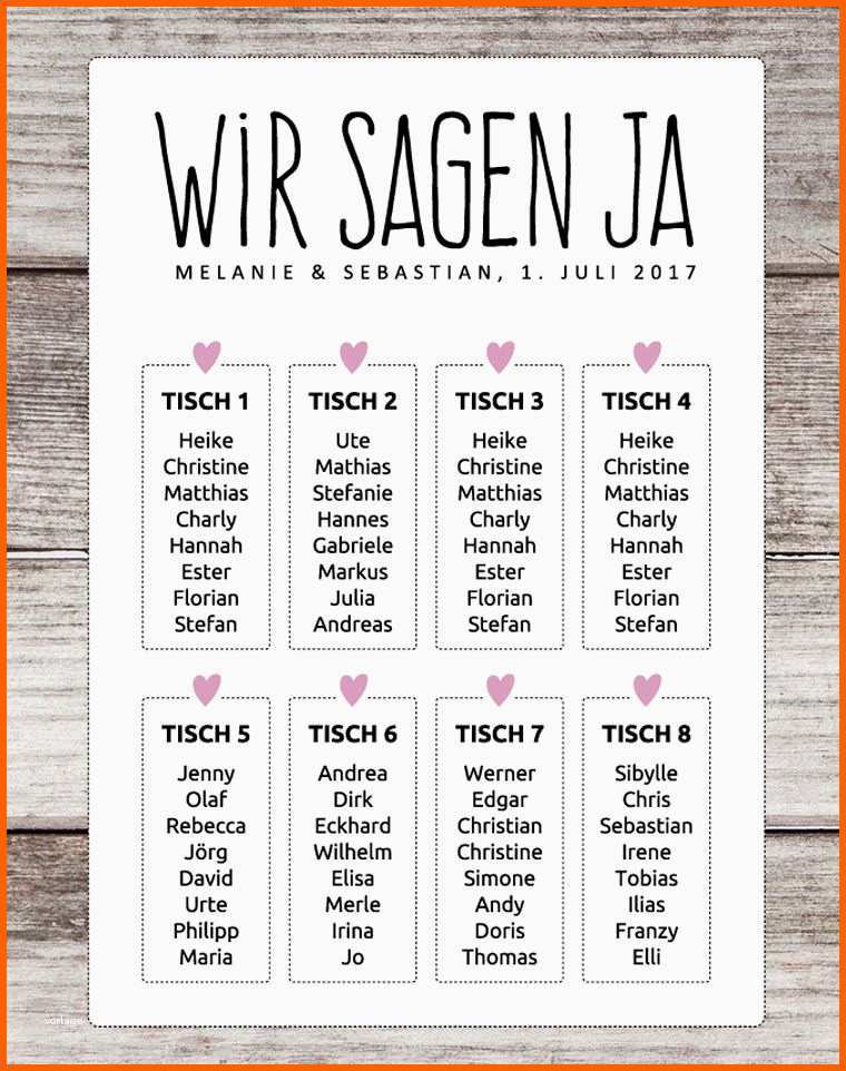 Neue Version Poster Sitzplan Für Hochzeitsgäster