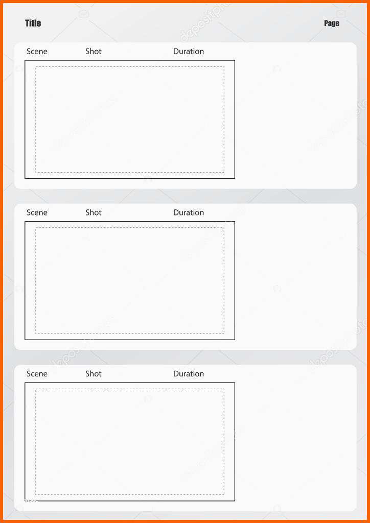 Neue Version Professional Storyboard Vorlage Vertikale