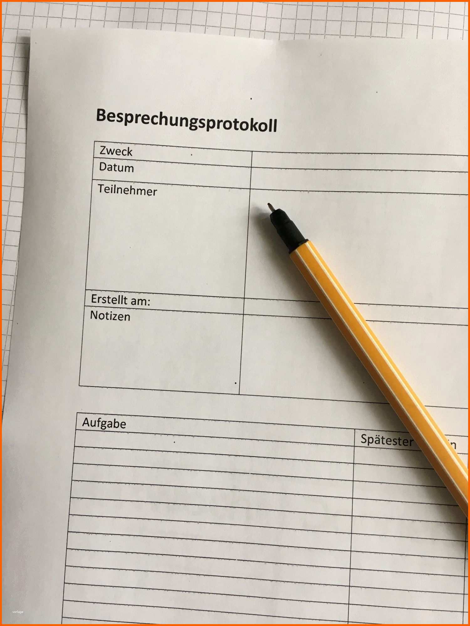 Neue Version Protokoll Besprechungsprotokoll Vorlage