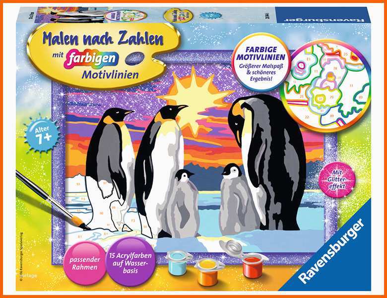 Neue Version Ravensburger Malen Nach Zahlen Farbige Motivlinien