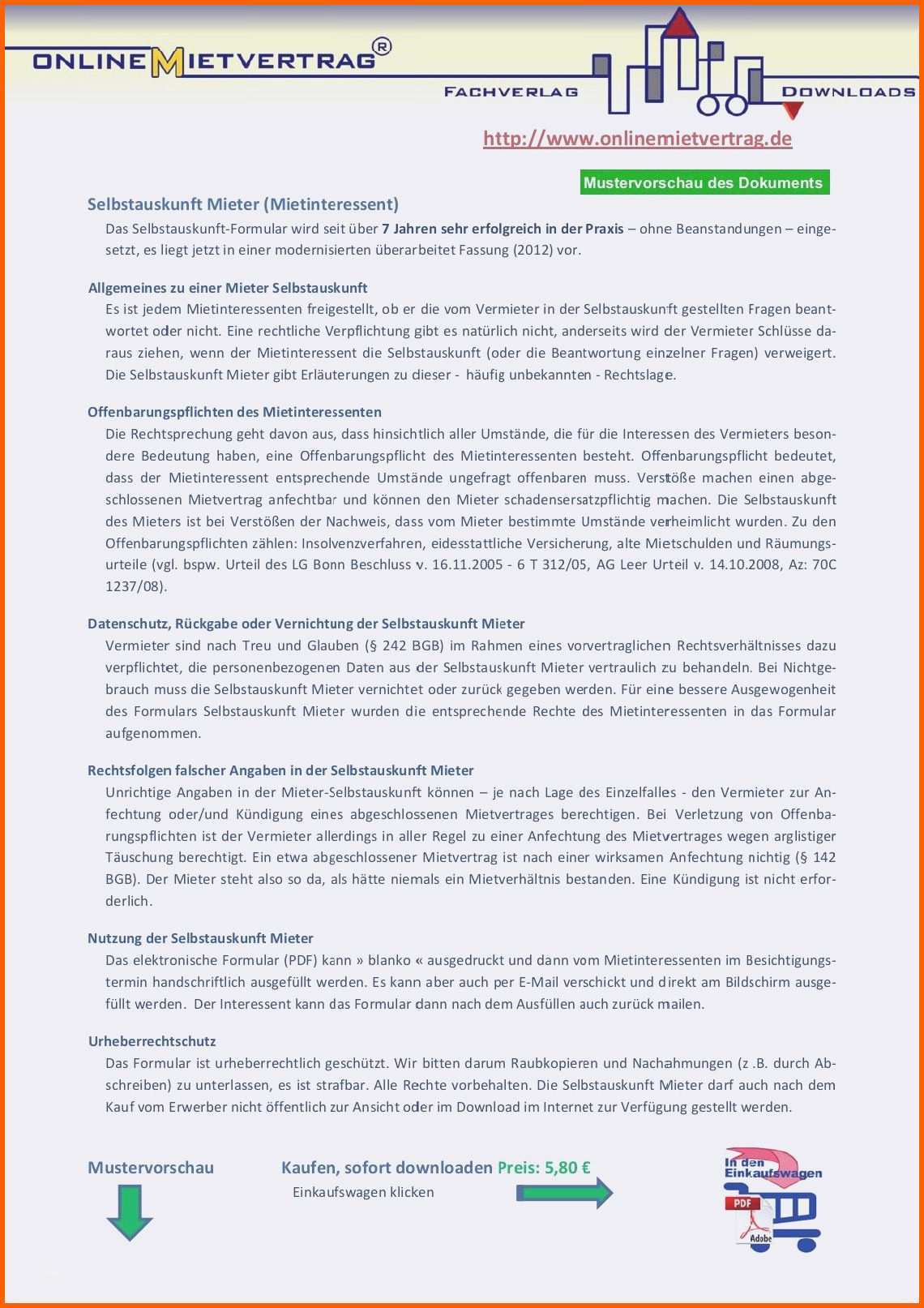 Neue Version Selbstauskunft Vorlage Bank