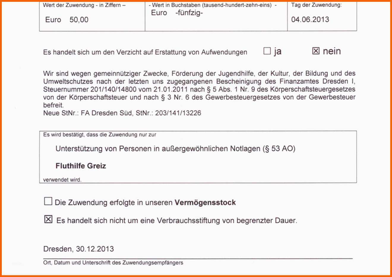 Neue Version Spendenbescheinigung Vorlage Finanzamt Beste Ziemlich