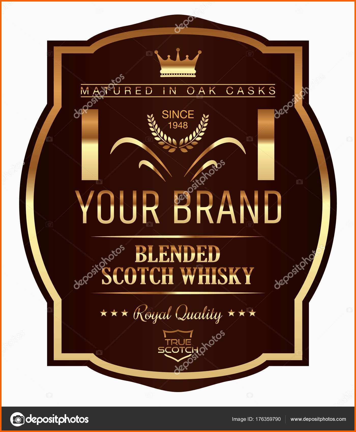 Neue Version Vektor Whisky Label Whisky Vorlage — Stockvektor