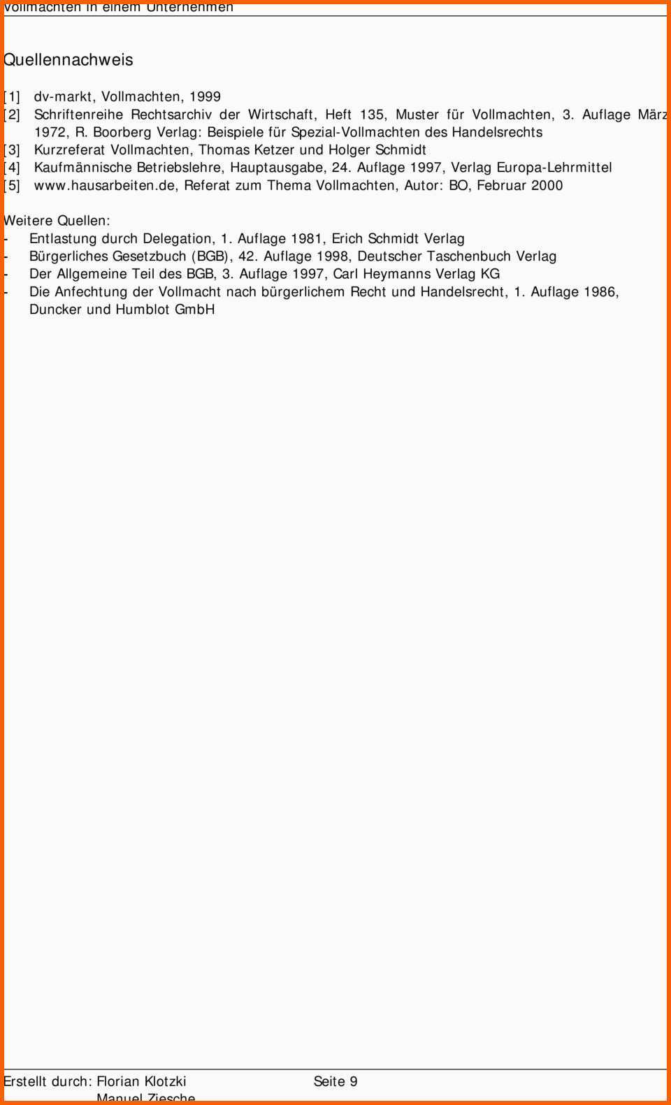 Neue Version Vollmacht Bankkonto Muster