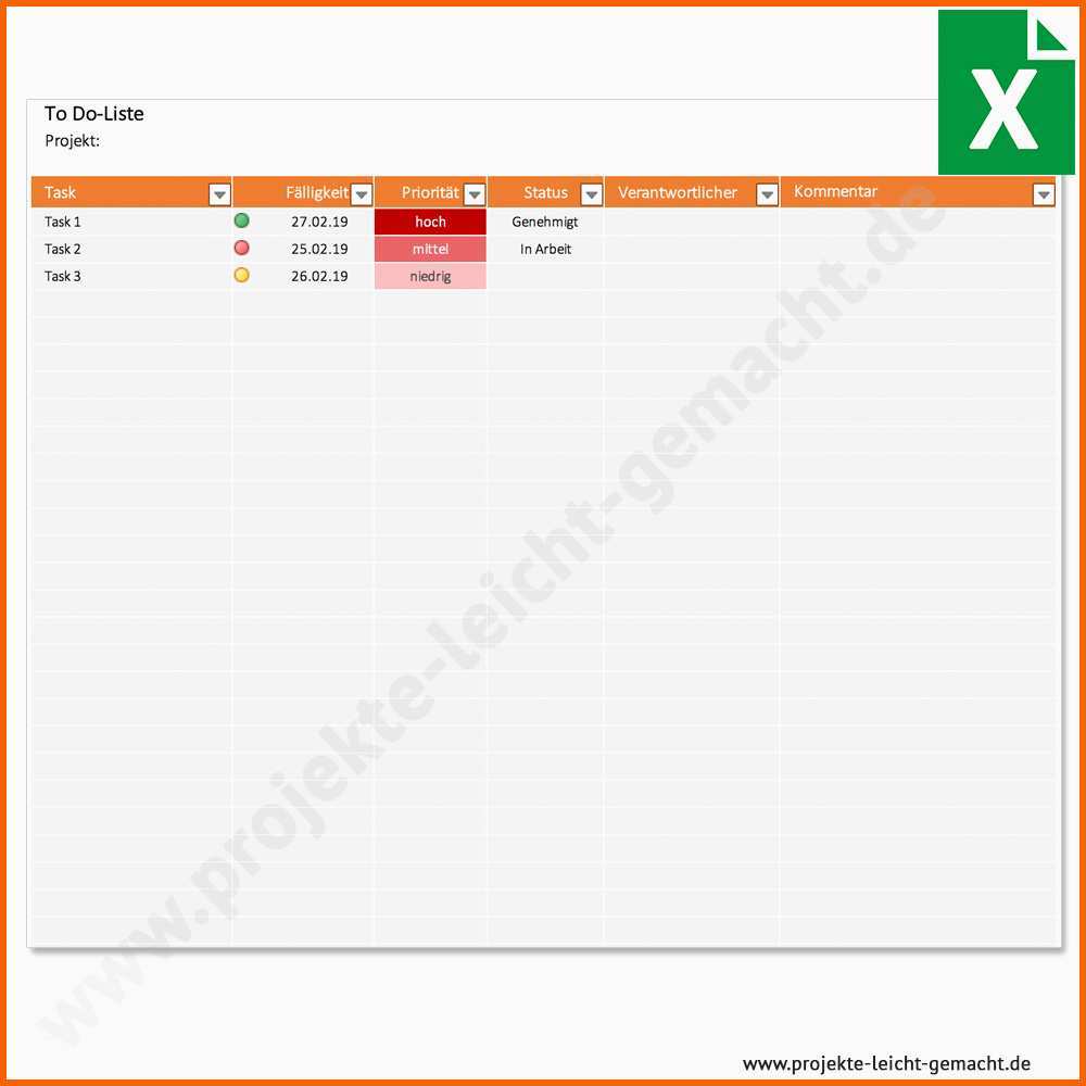 Neue Version Vorlage todo Liste