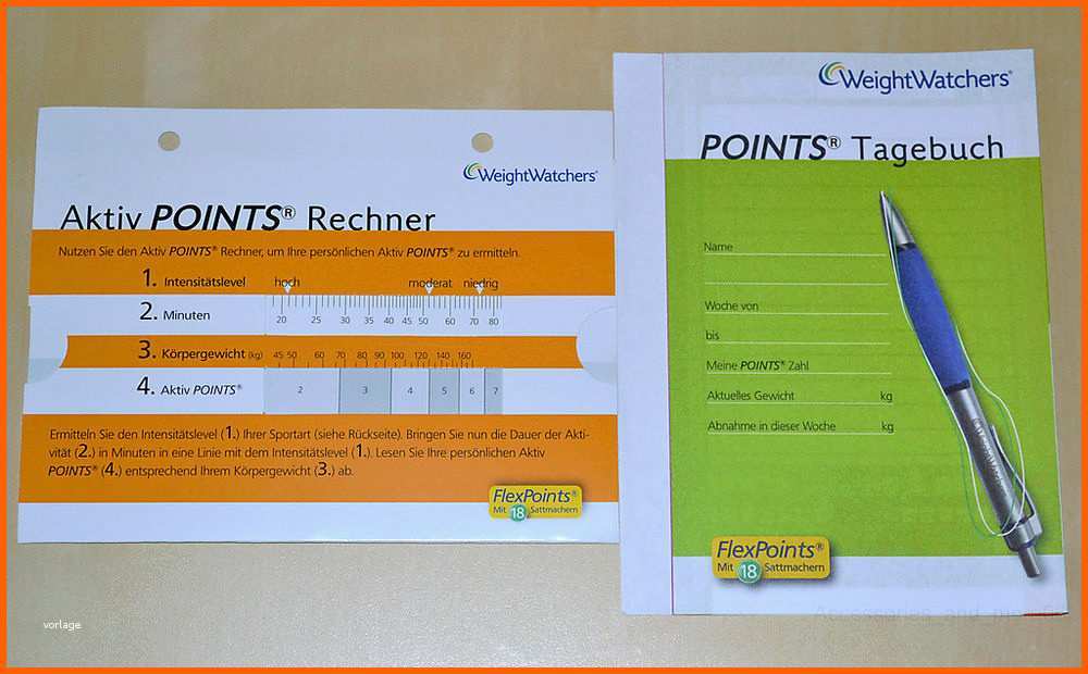 Neue Version Weight Watchers Aktiv Points Rechner Calculator Mit