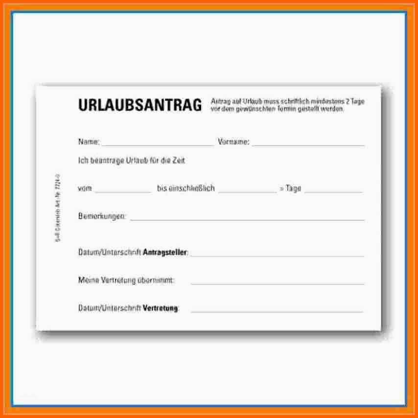 Original 15 Urlaubsantrag Vorlage Excel