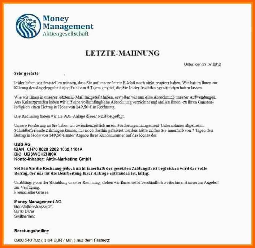 Original 19 Mahnung Verzugszinsen Muster