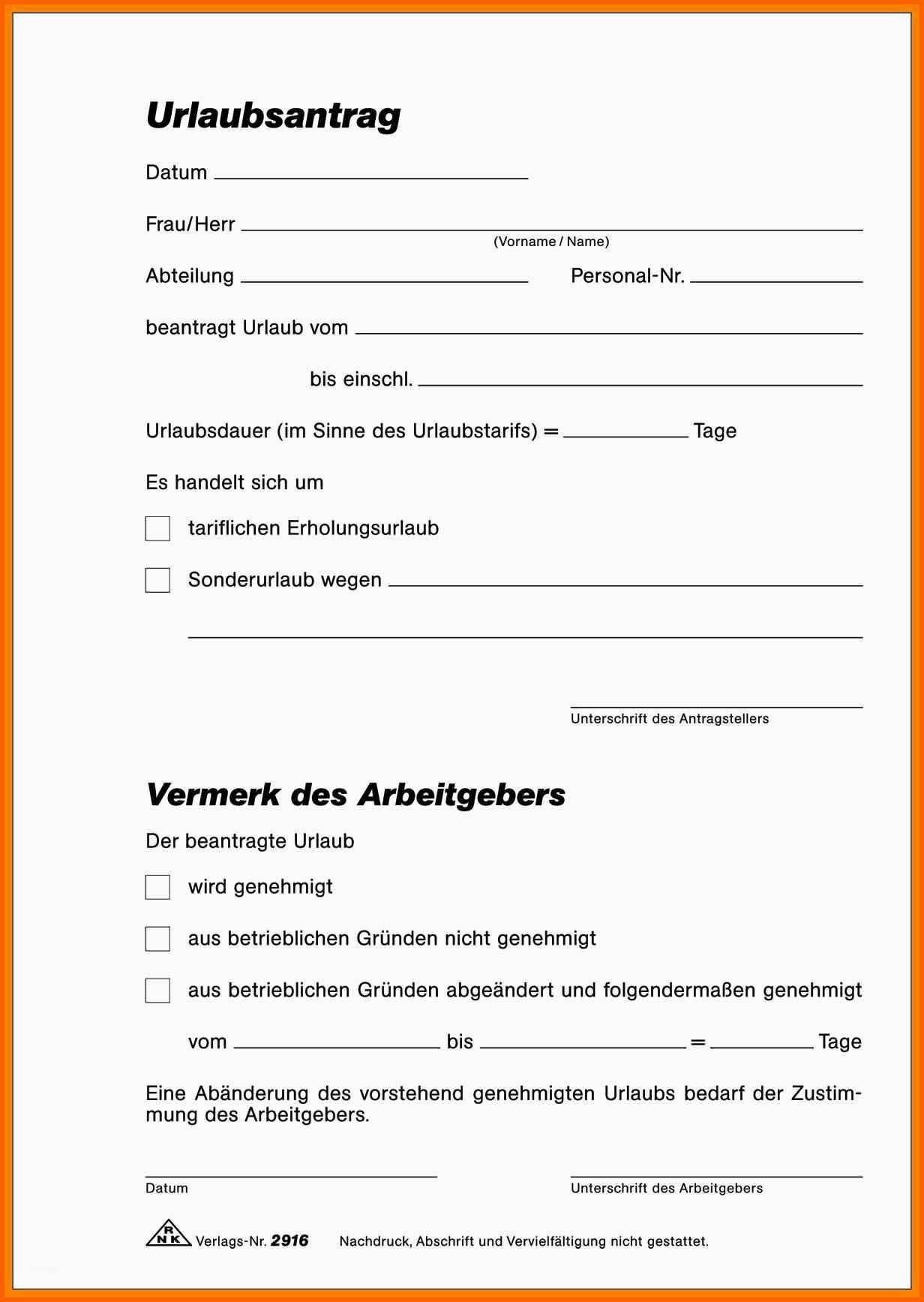 Original 21 Urlaubszettel Vorlage