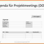 Original Agenda Für Projektmeetings Mit Vorlage Zum Download In