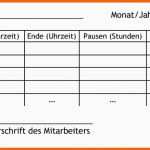 Original Arbeitszeitvorlage 201zum Ausdrucken 10 Stundenzettel