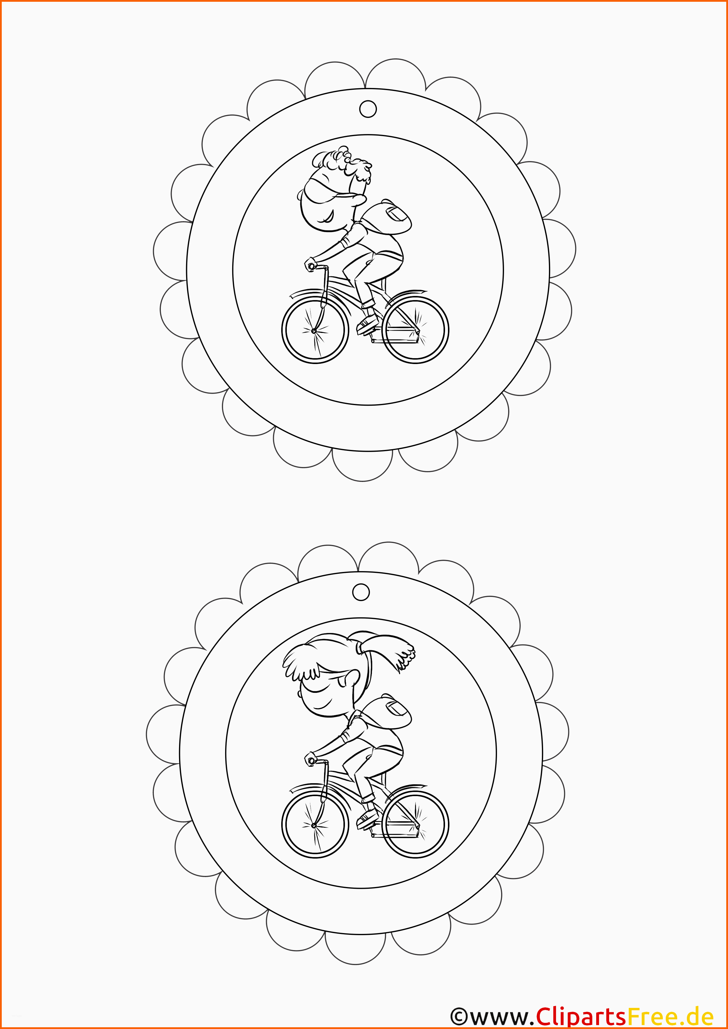 Original Auszeichnung Medaille Vorlage Fahrradfahren
