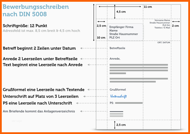 Original Bewerbung Nach Din 5008 normen Regeln Anleitung