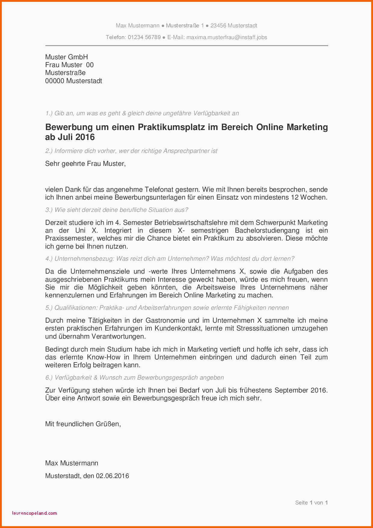 Original Bewerbung Vorlagen Word Geschäftsbrief Vorlage Kostenlos