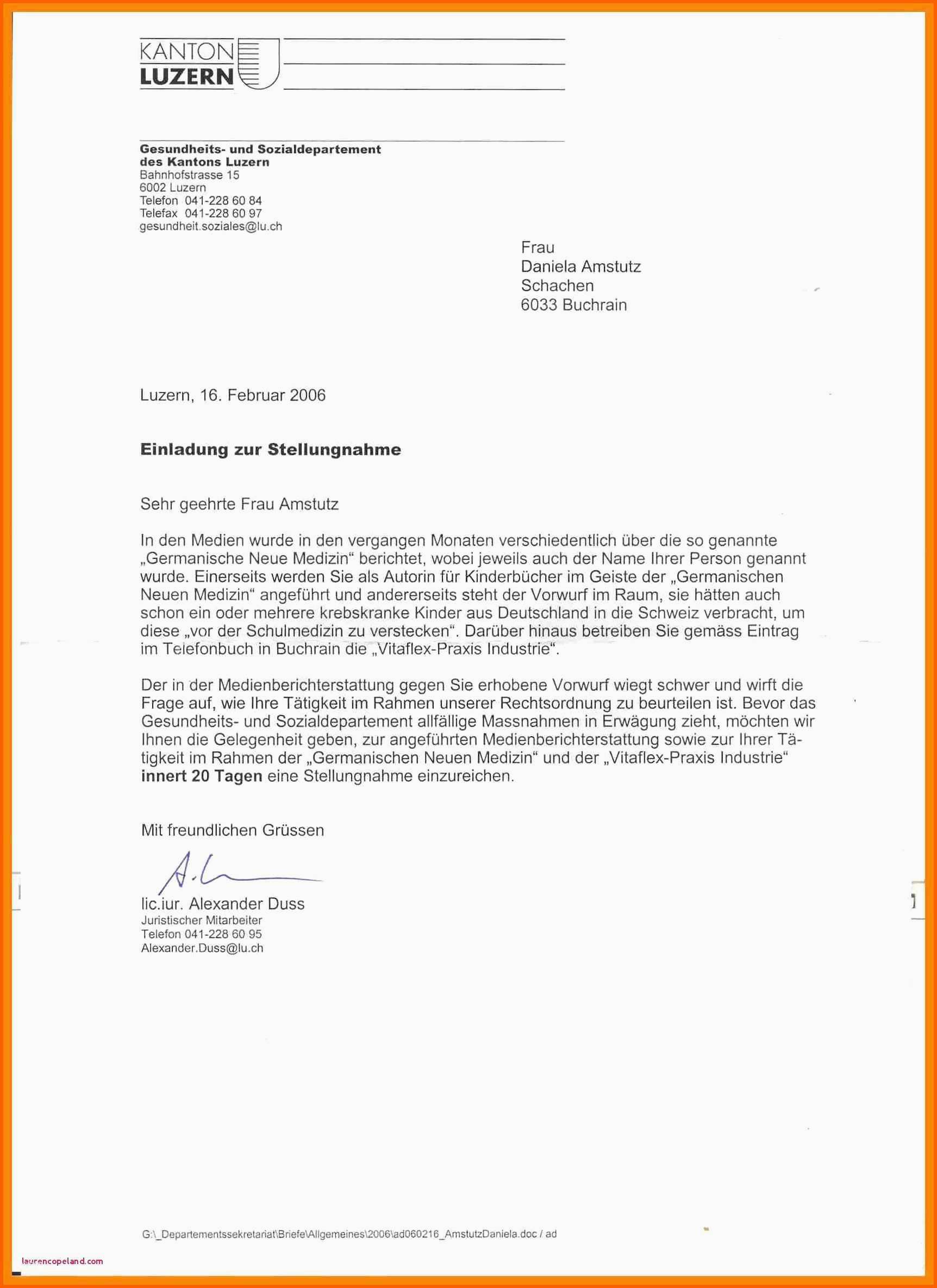 Original Brief Schreiben Vorlage Einladung Verfassen Cool Brief