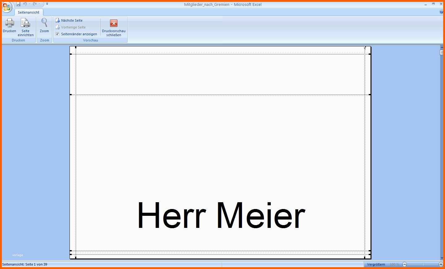 Original Briefkasten Namensschild Vorlage