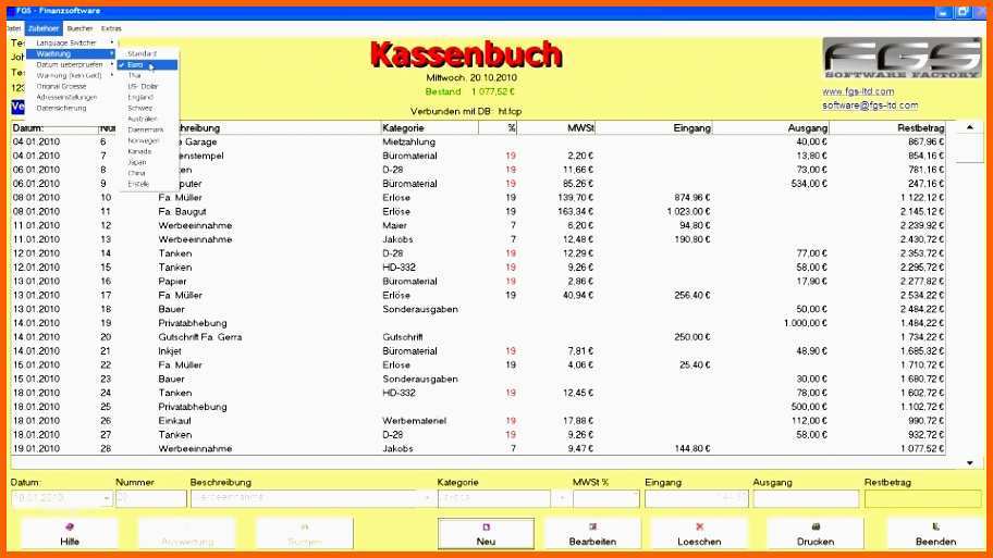 Original Buchhaltung Excel Und 20 Excel Buchhaltung Vorlage