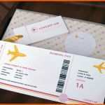 Original Die Boarding Pass Glückwunschkarte Vorne Wird Das Design