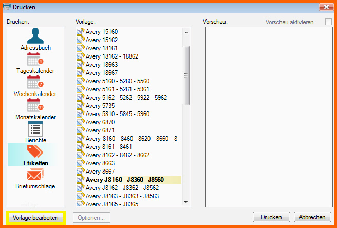 Original Etiketten Drucken Mit Vorlage Act Crm Addon