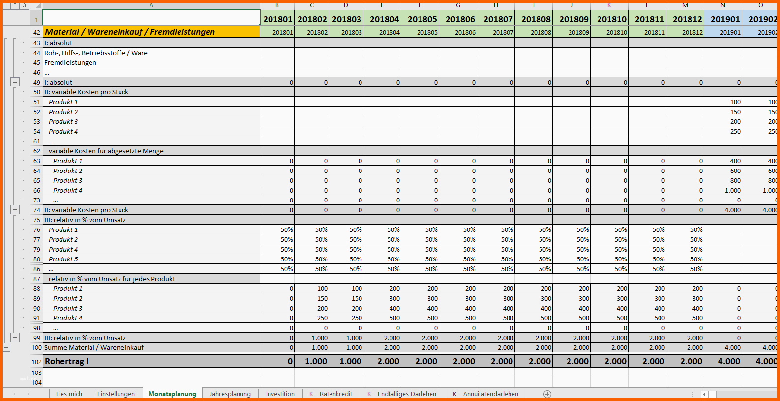 Original Excel Vorlage Finanzplan Businessplan Pierre Tunger