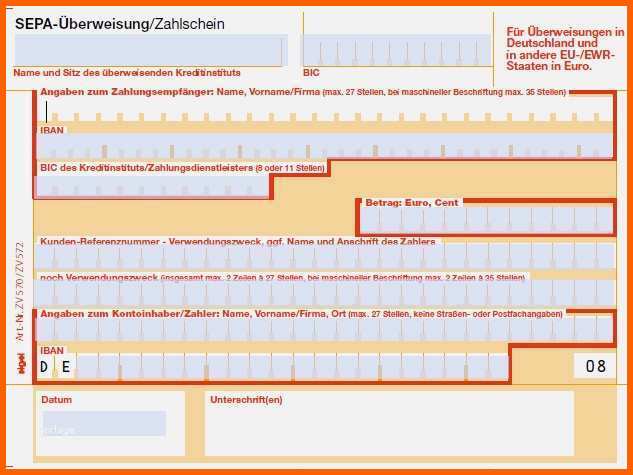 Original Excel Vorlage Sepa überweisung Luxus Sepa Überweisung