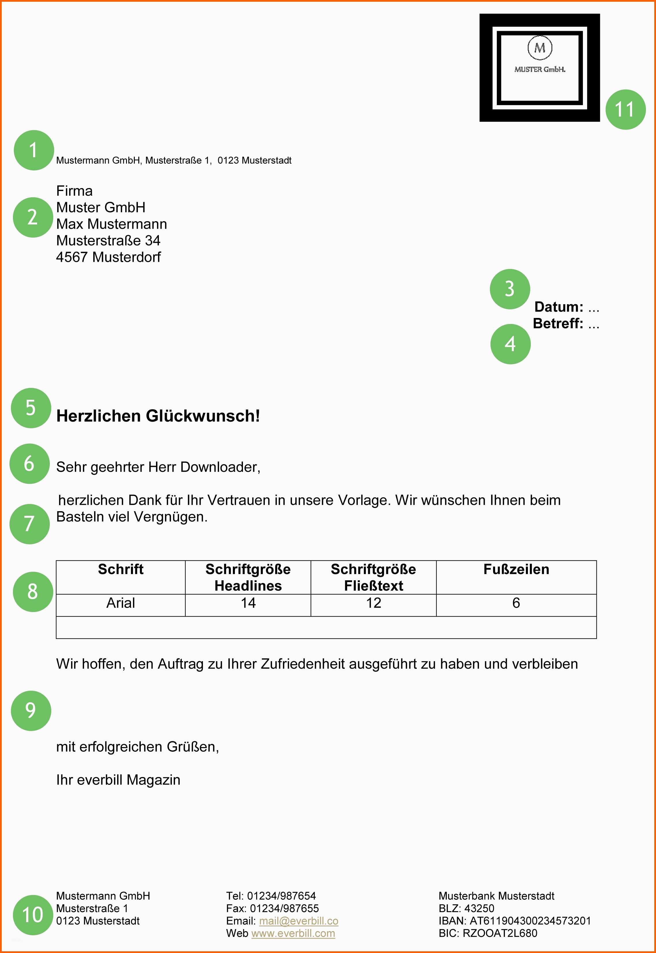 Original Geschäftsbrief Vorlage Gratis Herunterladen Everbill Magazin