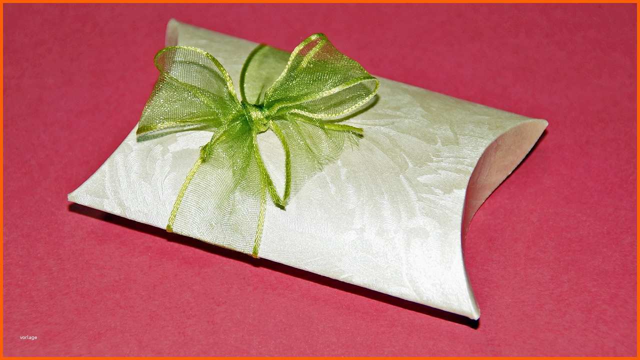 Original Geschenkbox Basteln Pillow Box Für Geldgeschenke Und