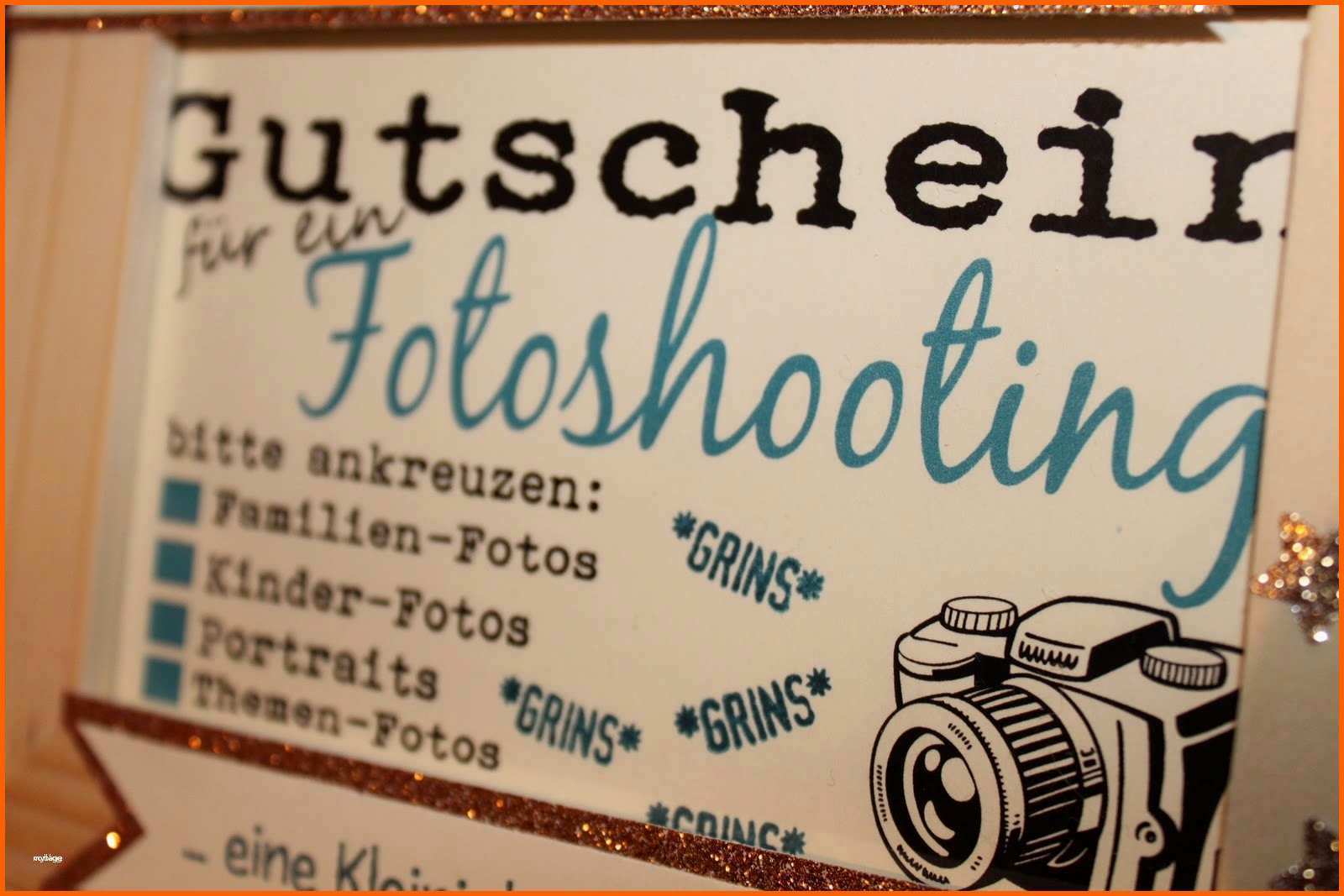 Original Gutschein Fotoshooting Vorlage Fabelhaft Beart