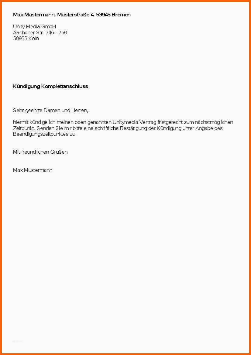 Original Kundigung Wegen Umzug Vorlage Kündigung Internet Umzug