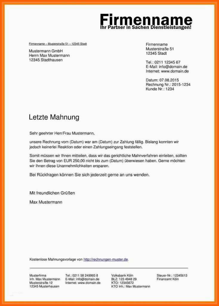 Original Mahnung Rechnung Muster Genial Zahlungserinnerung