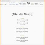 Original Menü Speisekarte Als Download Auf Wordvorlage