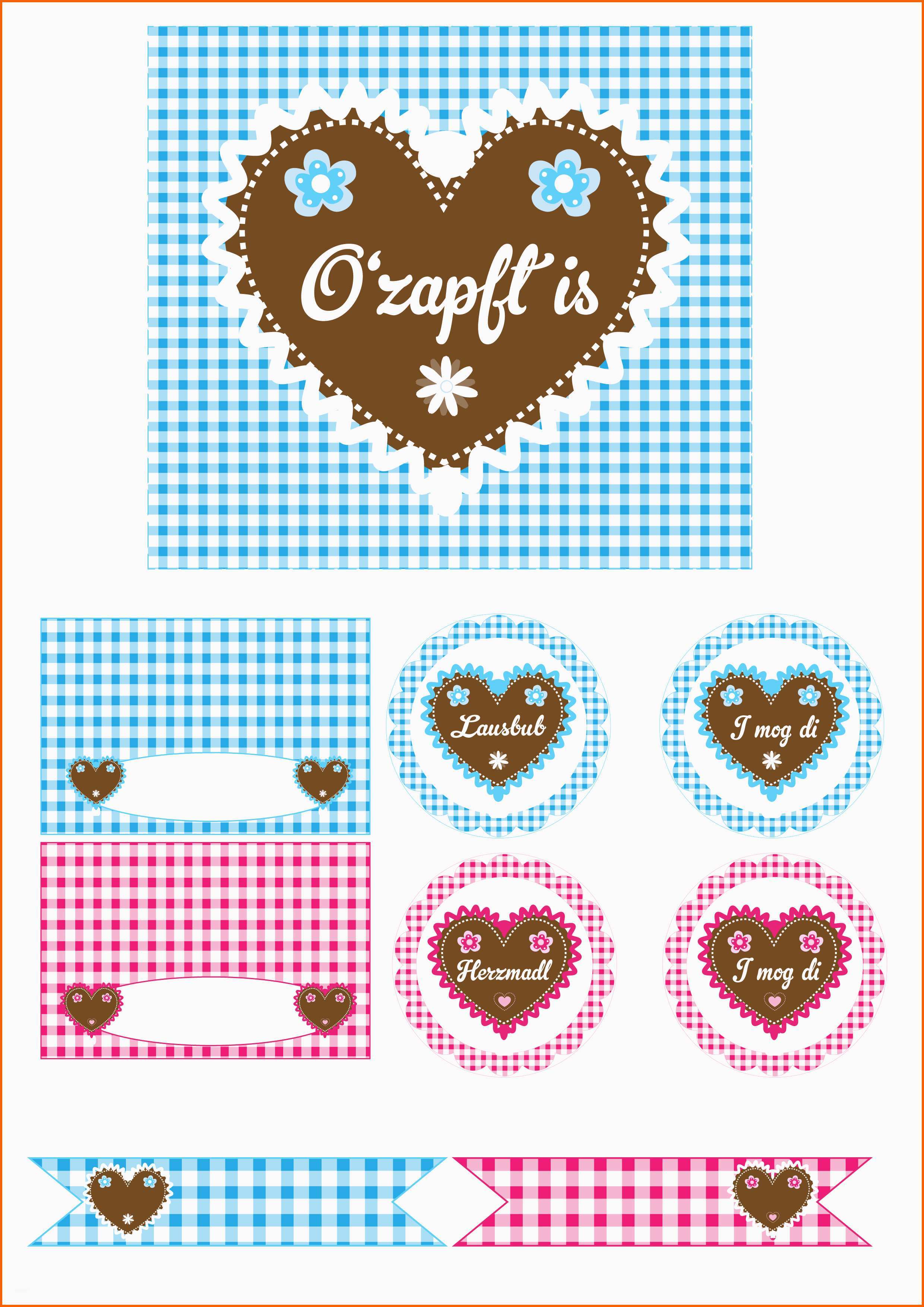 Original Oktoberfest Lebkuchenherz Printable Ausdrucken
