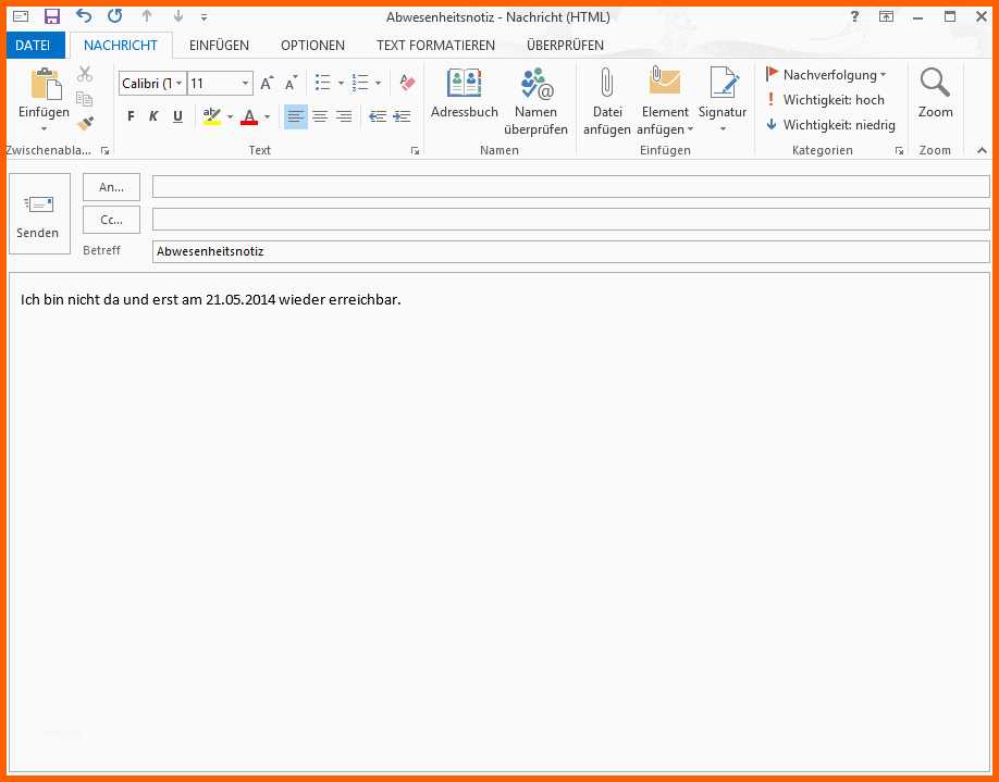 Original Outlook 2013 Abwesenheitsnotiz Einstellen – so Wird’s
