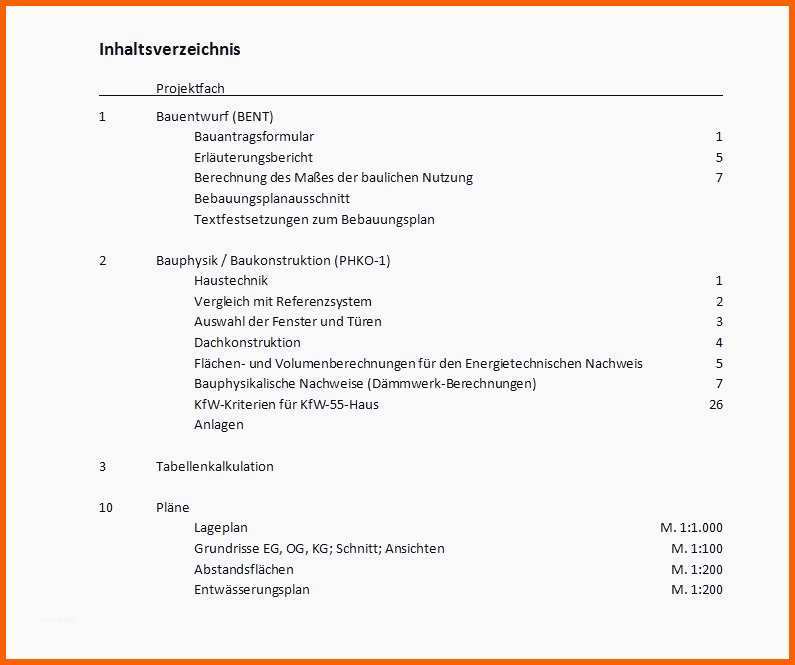 Original Schön Inhaltsverzeichnis Praktikumsbericht Vorlage