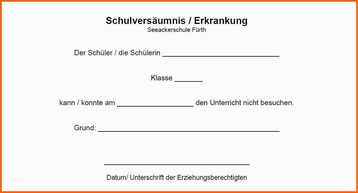 Original Sport Entschuldigung Vorlage Cool Seeackerschule Fürth