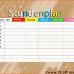Original Stundenplan Vorlage Kostenlos