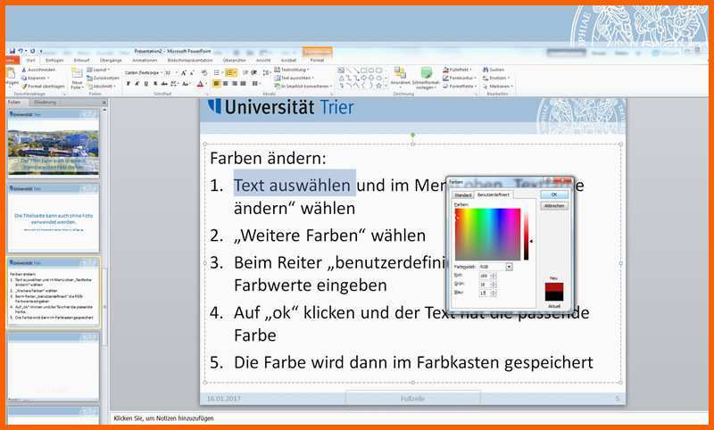 Original Uni Trier Pressestelle Präsentationen