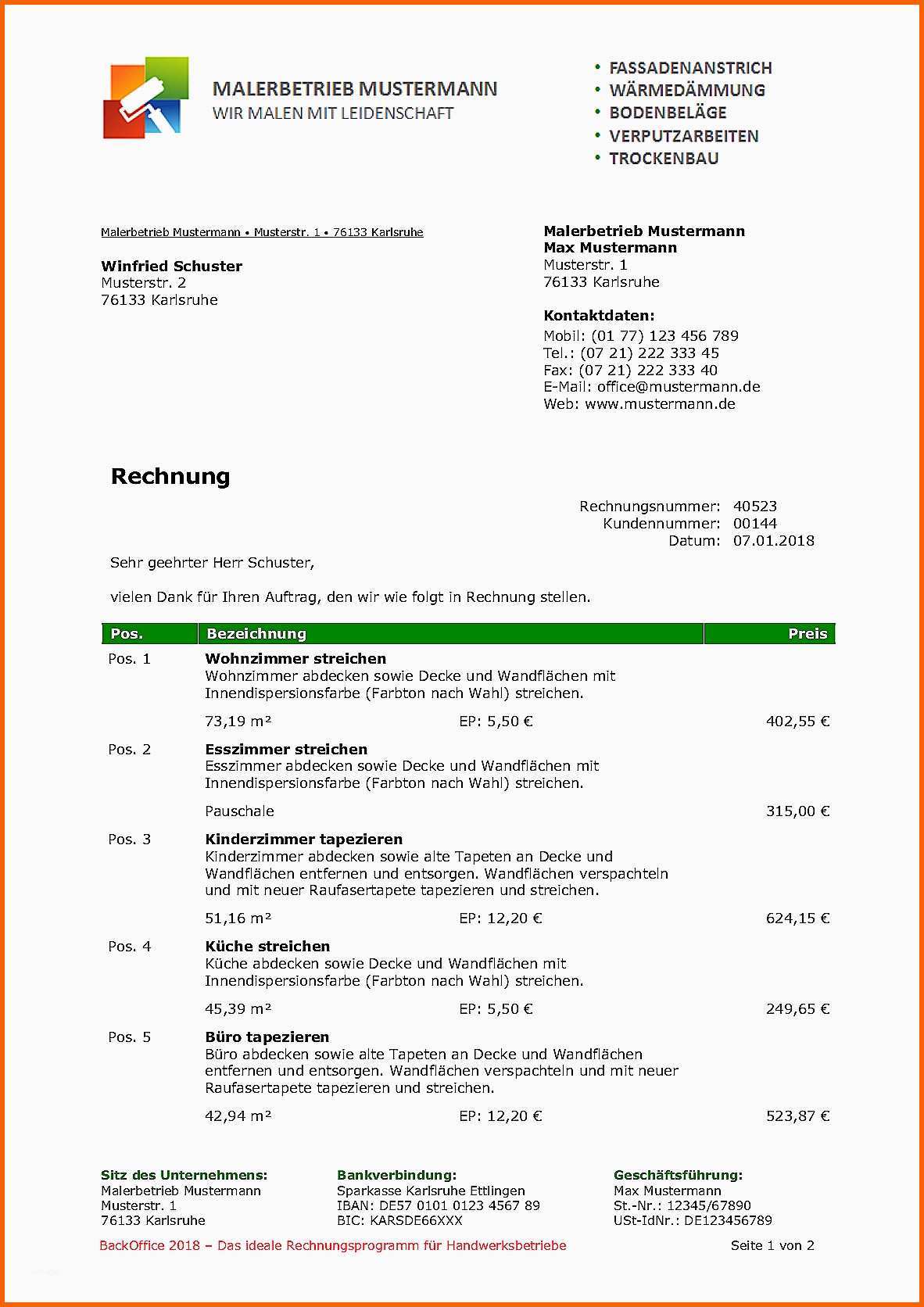 Original Vorlage Rechnung Kleinunternehmer Kostenlos Erstaunliche
