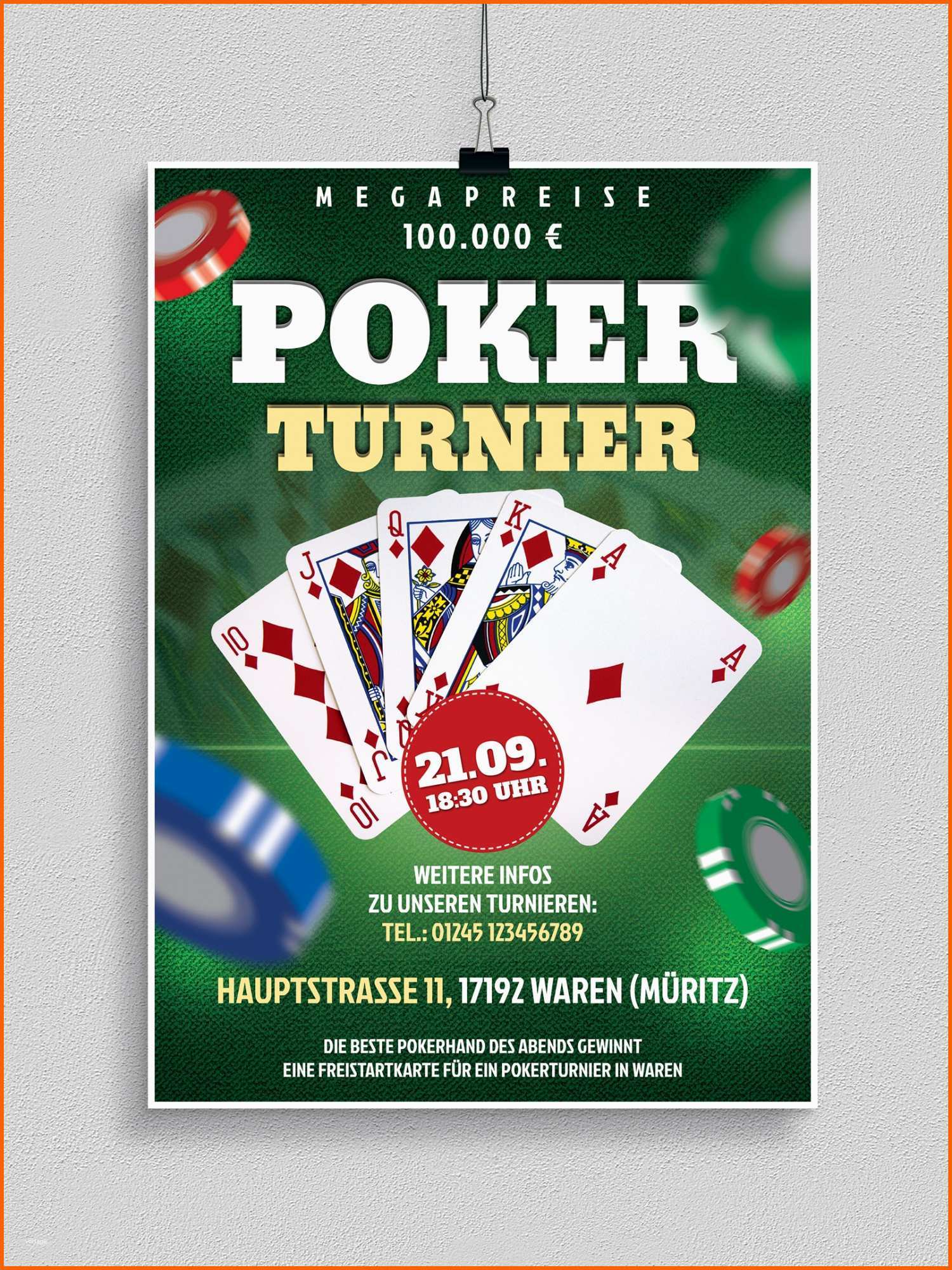 Original Vorlagen Für Skat Und Pokerturnierflyer