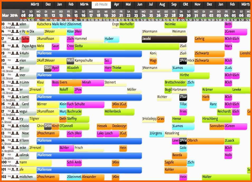 Perfekt 11 Belegungsplan Excel Vorlage Kostenlos Vorlagen123
