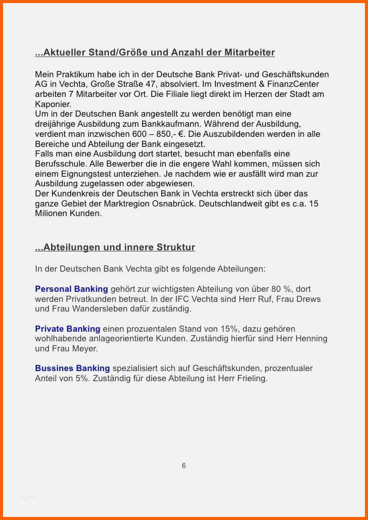 Perfekt 17 Praktikumsbericht Deckblatt Vorlage