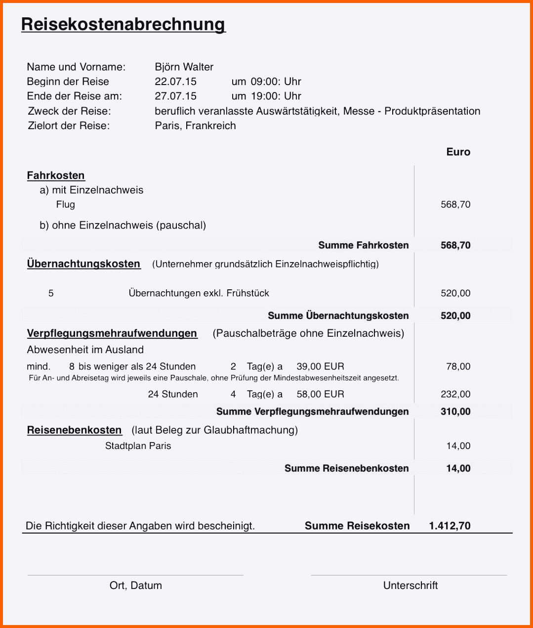 Perfekt 18 Antrag Auf Fahrtkostenerstattung Muster