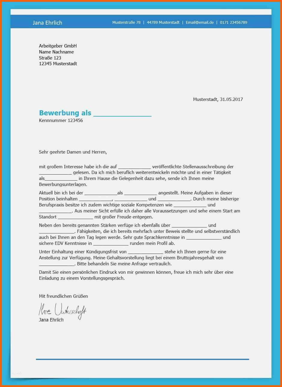 Perfekt 18 Professionelle Bewerbung Kostenlos