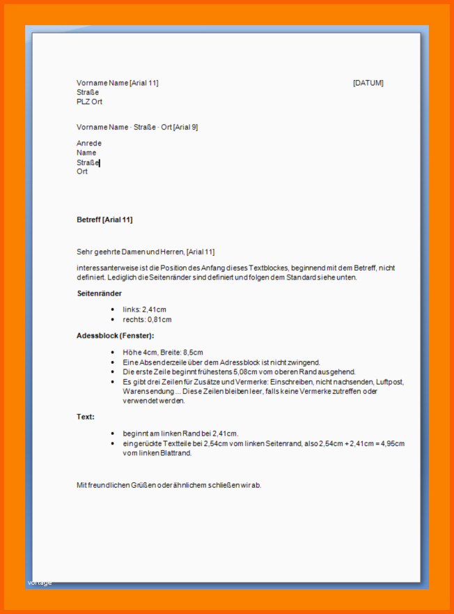 Perfekt Adresskopf Brief Englischer Brief Vorlage Briefumschlag