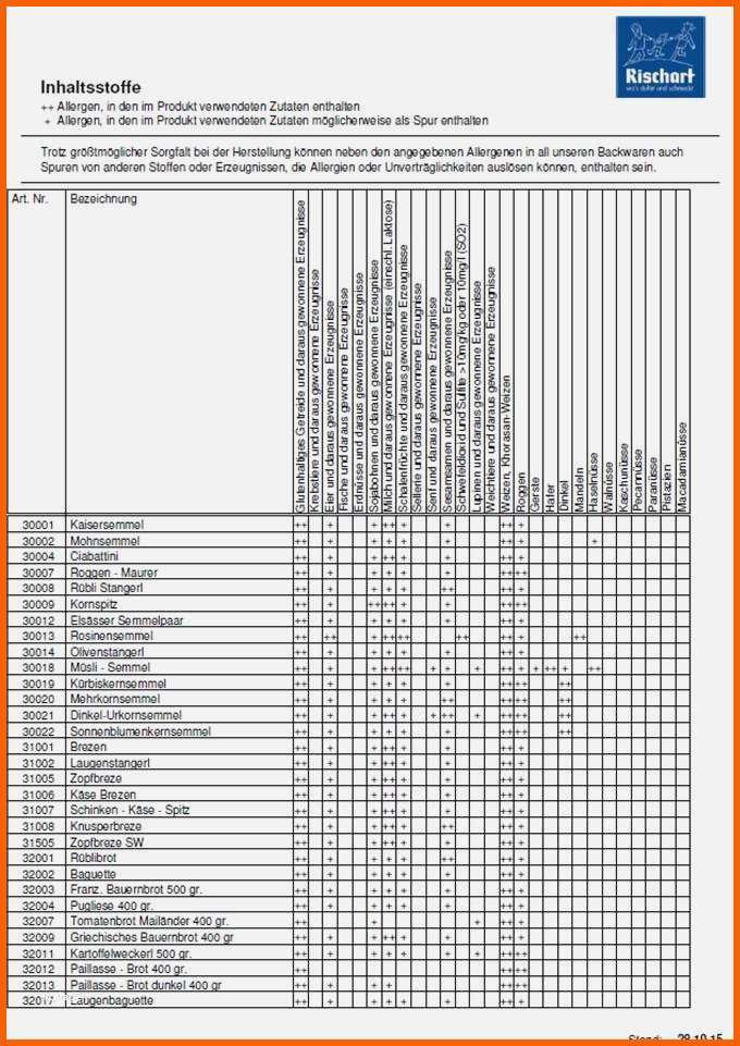 Perfekt Allergenkennzeichnung Kuchen Vorlage Luxus Für Allergiker