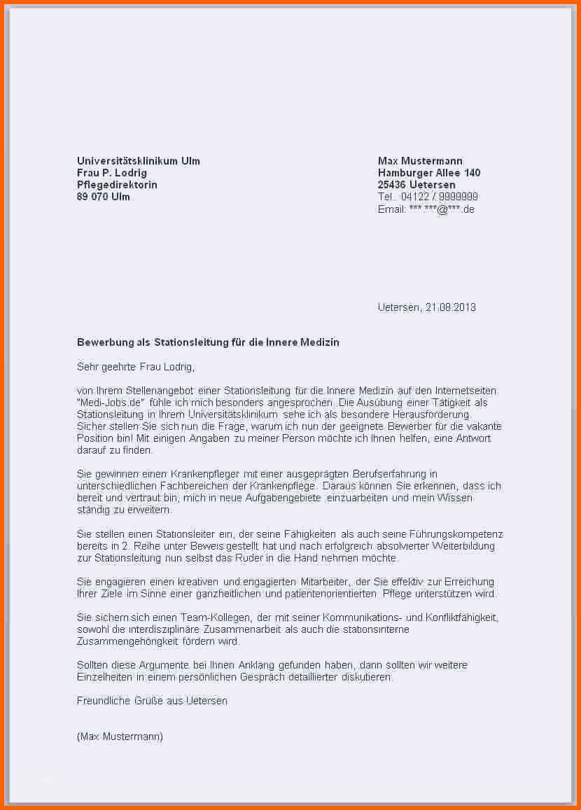 Perfekt Anschreiben Vorlage Word